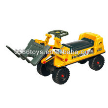 Free wheel forklift mixed yellow&green ride on car